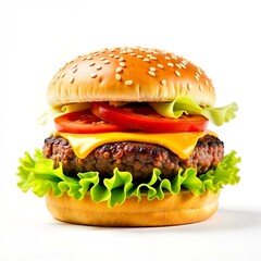 Grilled Hamburger Close-Up for Food Advertising