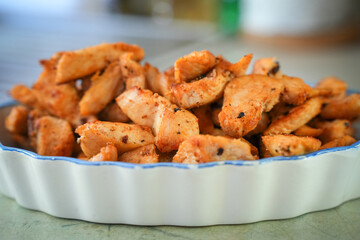 Grilled Chopped Chicken Pieces