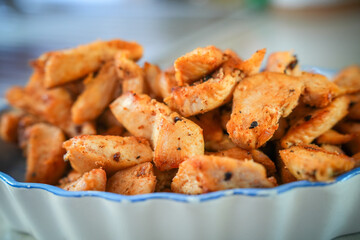 Grilled Chopped Chicken Pieces