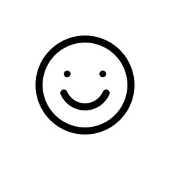 Simple Happy Smiley Face Icon Vector Illustration