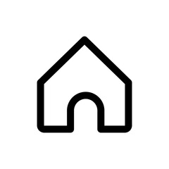 Simple House Icon Minimalist Home Symbol for Website and App Design