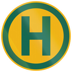 Historic station sign for trams used in Germany