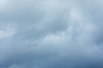 Calm Overcast Sky with Soft Gray and Blue Cloud Layers – Ideal for Backgrounds, Mood Boards, or Atmospheric Use.