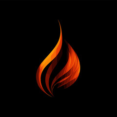 A glowing ember logo with smooth abstract curves.

