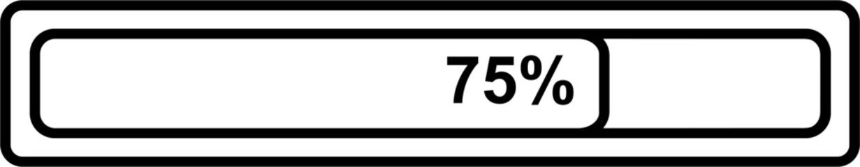 Obraz premium Progress Bar 50 Percent Icon