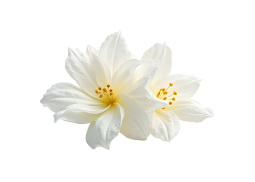 Flowers of jasmine isolated on white background.
