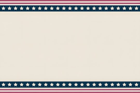 Patriotic frame with stars and stripes border