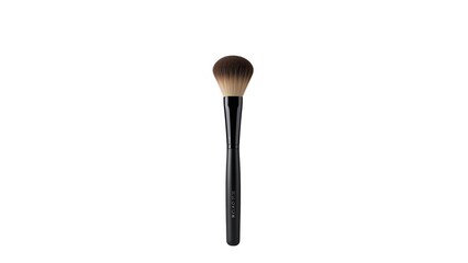 Professional makeup brush for powder and blush application beauty tool for flawless complexion looks on transparent background