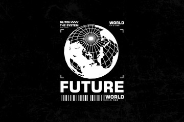 futuristic streetwear graphic tee design templates ideas
