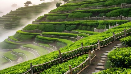 Misty Tea Terraces
