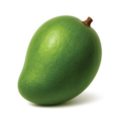 green mango colorful vector icon with white background