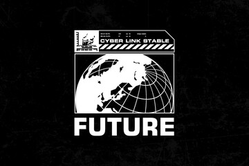 futuristic streetwear graphic tee design templates ideas