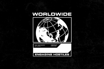 futuristic streetwear graphic tee design templates ideas
