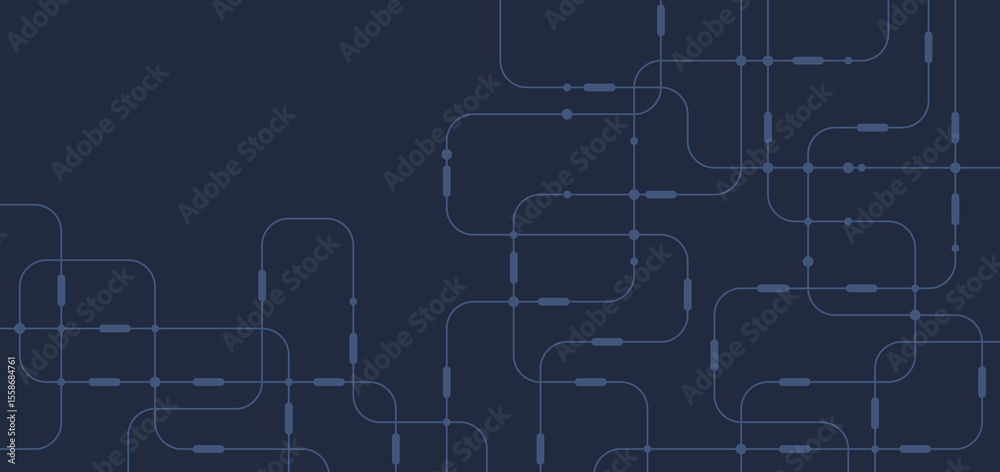 Poster vector background with abstract circuit path lines on dark tech surface, perfect for ai systems, net