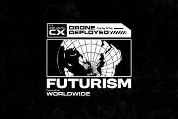 futuristic streetwear graphic tee design templates ideas