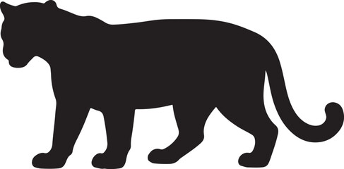 Mexican jaguar in silhouette.