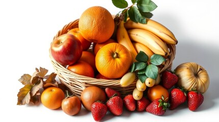 Assorted fruits in basket