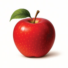 red apple colorful vector icon with white background