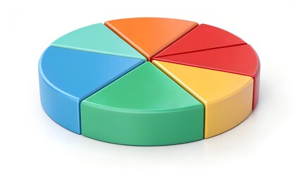 Obraz premium Pie chart icon on transparent background - 3d illustration.