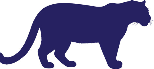 Panthera gombaszoegensis in silhouette purw white.