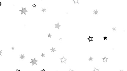 Abstract image of gray and black stars on white. Perfect for backgrounds, cards, and more.