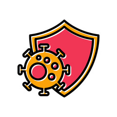 Fototapeta premium Virus Protection Icon Design