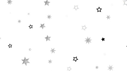 Simple background with scattered stars in white, gray and black. Perfect for festive designs.