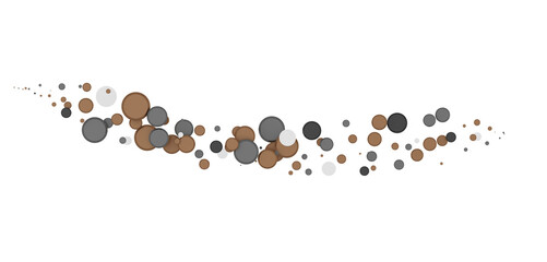  Colorful assorted confetti with serpentine on white