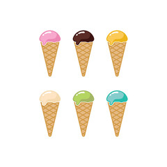 Delicious Ice Cream Cones A Colorful Collection of Summer Treats