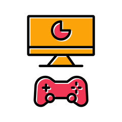 Gaming Streaming Setup Icon Design