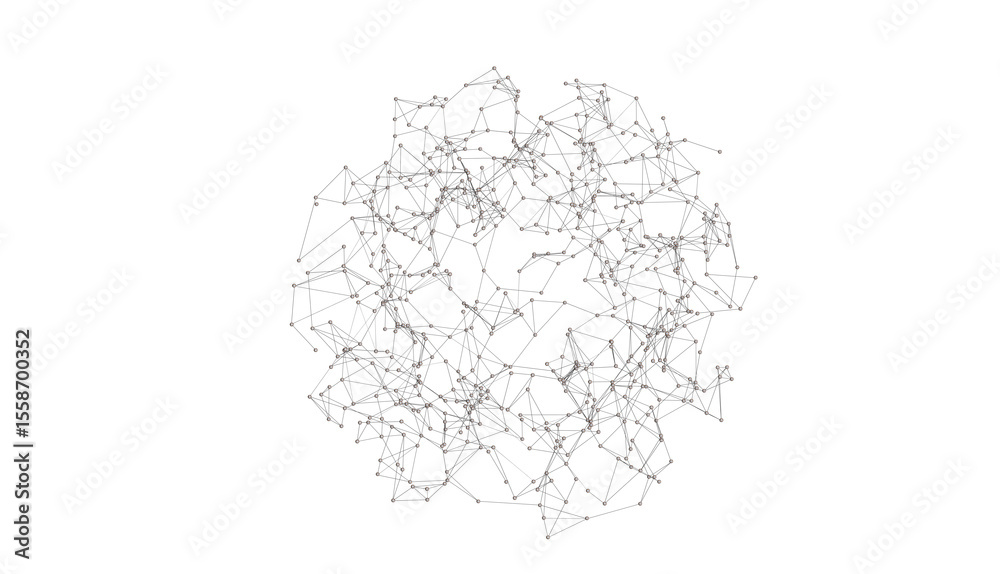 Poster Digital cyberspace with particles and Digital data network connections concept.