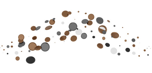 silver confetti explosion festive background
