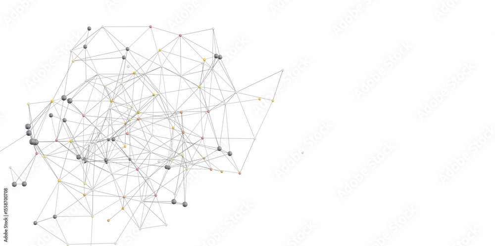 Aufkleber High-resolution image of a complex network connection visualization, ideal for technology or business concepts.