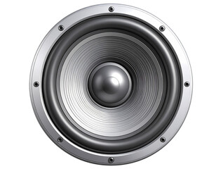 Glossy 3D Speaker Icon with Volume Vibration Effect, Transparent PNG