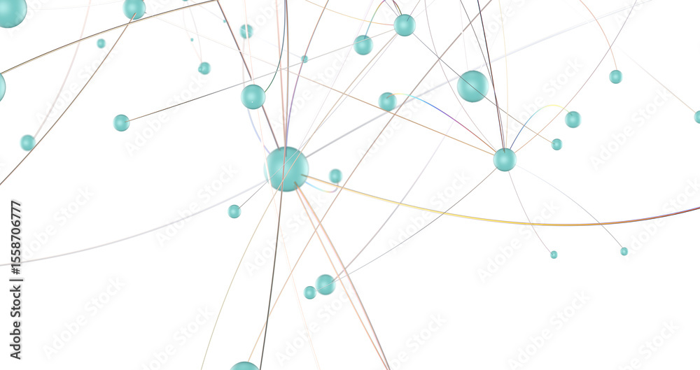 Aufkleber Concept of AI technology, Motion of digital data flow.