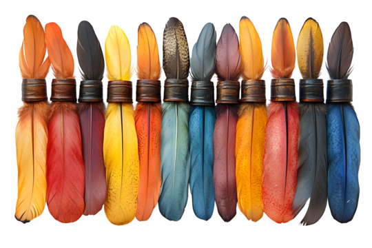 Feather quill with ink bottle traditional writing tools isolated on white background