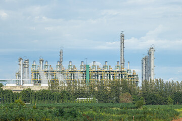 Petroleum refinery park for green industry, Eco power sustainable energy, Environmental friendly