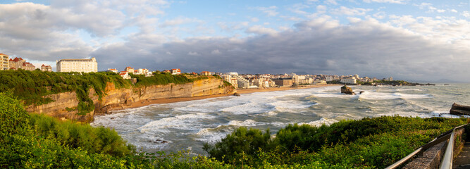Panorama depuis l'esplanade du phare de Biarritz