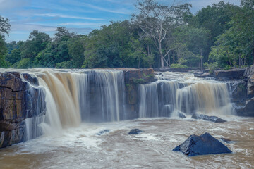 The waterfall in Tad Tone Waterfall National Park.
