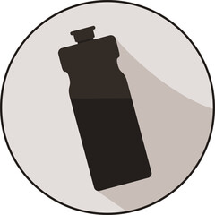 Water bottle icon, featuring a sleek flat design that embodies health and wellness.