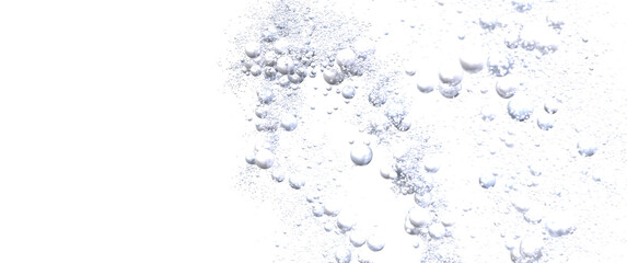 Close-up of air bubbles rising in water. Perfect for backgrounds or clean concepts.