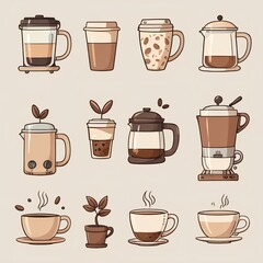 coffee, cafe, drink, tea time, americano, latte,