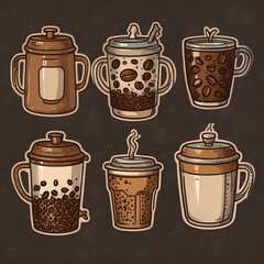 coffee, cafe, drink, tea time, americano, latte,