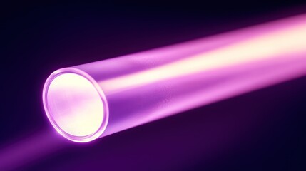 Purple glowing tube, futuristic