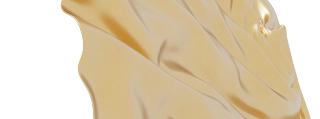 High-resolution image of luxurious golden silk fabric, perfect for elegant designs and backgrounds.