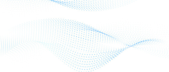 Flowing particles form waves, a gradient light pattern. modern technology background Vector illustration