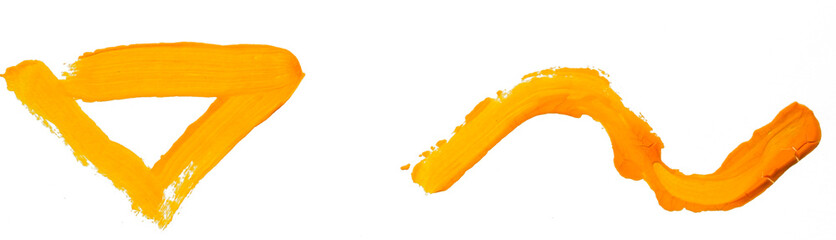 Vibrant orange brush strokes create abstract art interpretation