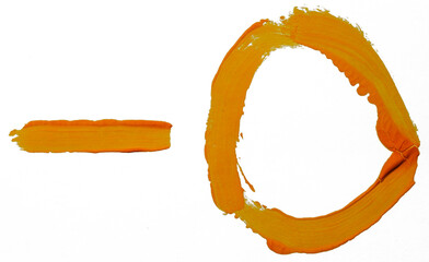 Bright orange strokes show creativity and artistic flair