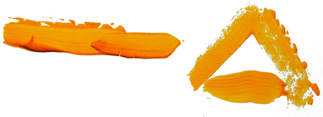 Bright orange brush strokes creating an abstract art piece