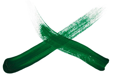 Dynamic green brush strokes create an abstract artistic expression